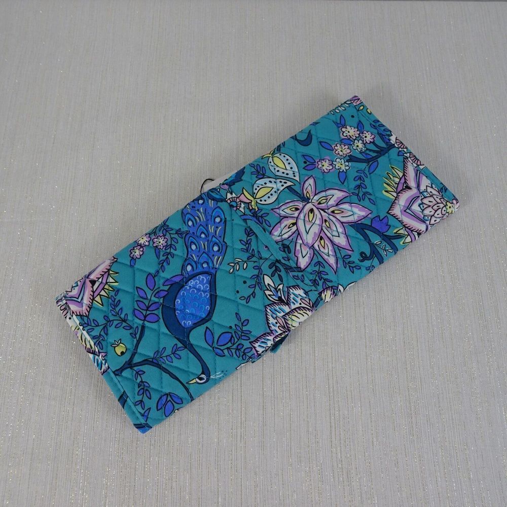 Vera Bradley Curling & Flat Iron Cover Factory Style Cotton PEACOCK GARDEN NWT - Picture 3 of 9